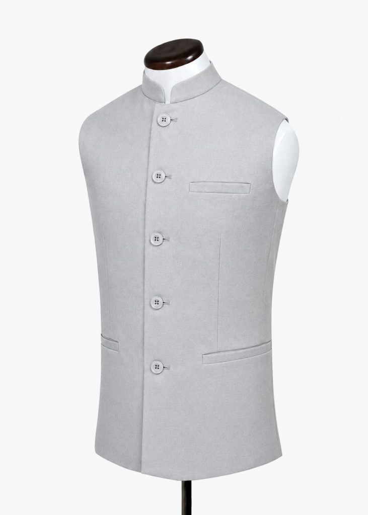 Men's Nehru Waistcoti 2pc (Gray)