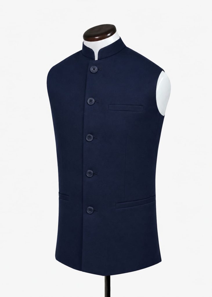 Men's Nehru Waistcoti 2pc (Navy)