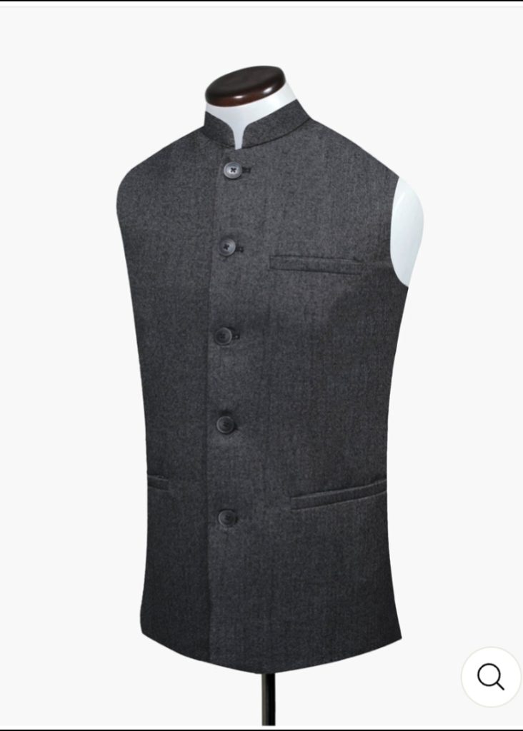 Men's Nehru Waistcoti 2pc (Charcol)